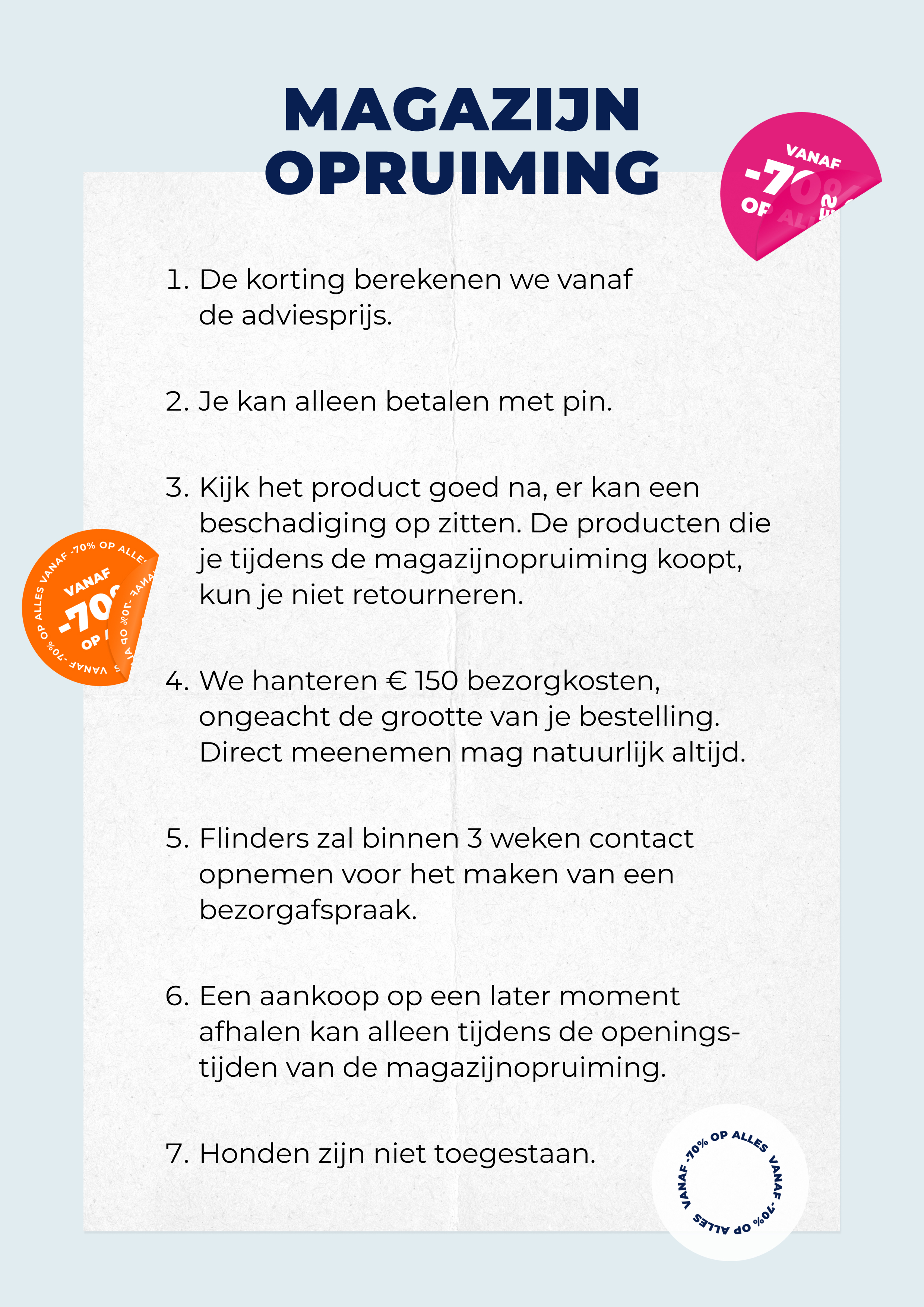 Flinders Magazijnopruiming 2025